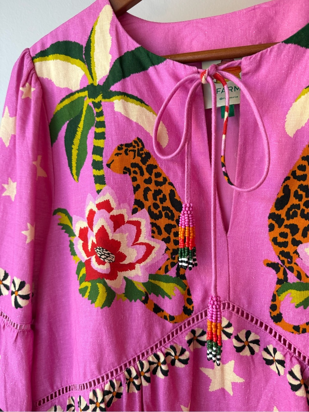Farm Rio Pink Leopard Forest Mini Dress - Picture 5 of 10